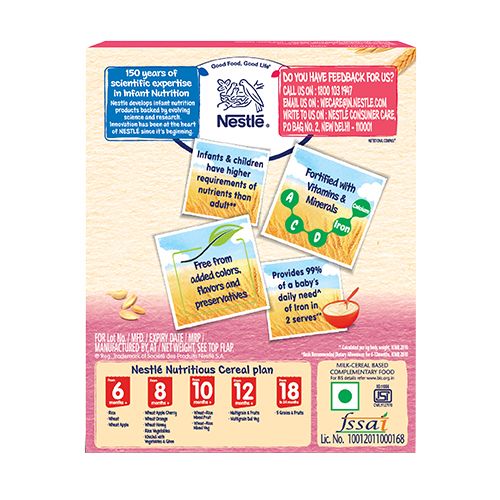 Nestle Cerelac Fortified Baby Cereal With Milk, Wheat-Rice Mixed Fruit - From 10 Months, 300 g